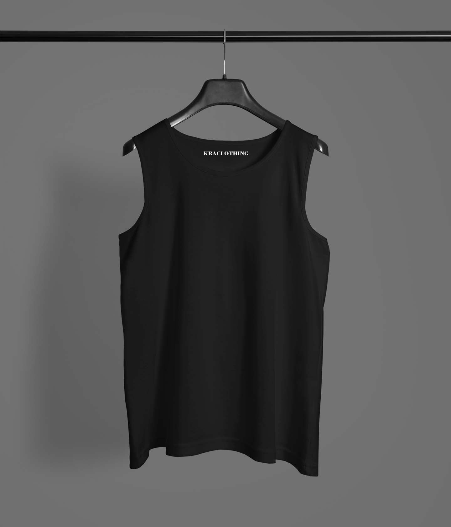 KRACLOTHING Classic Black Sleeveless Tank Top #11