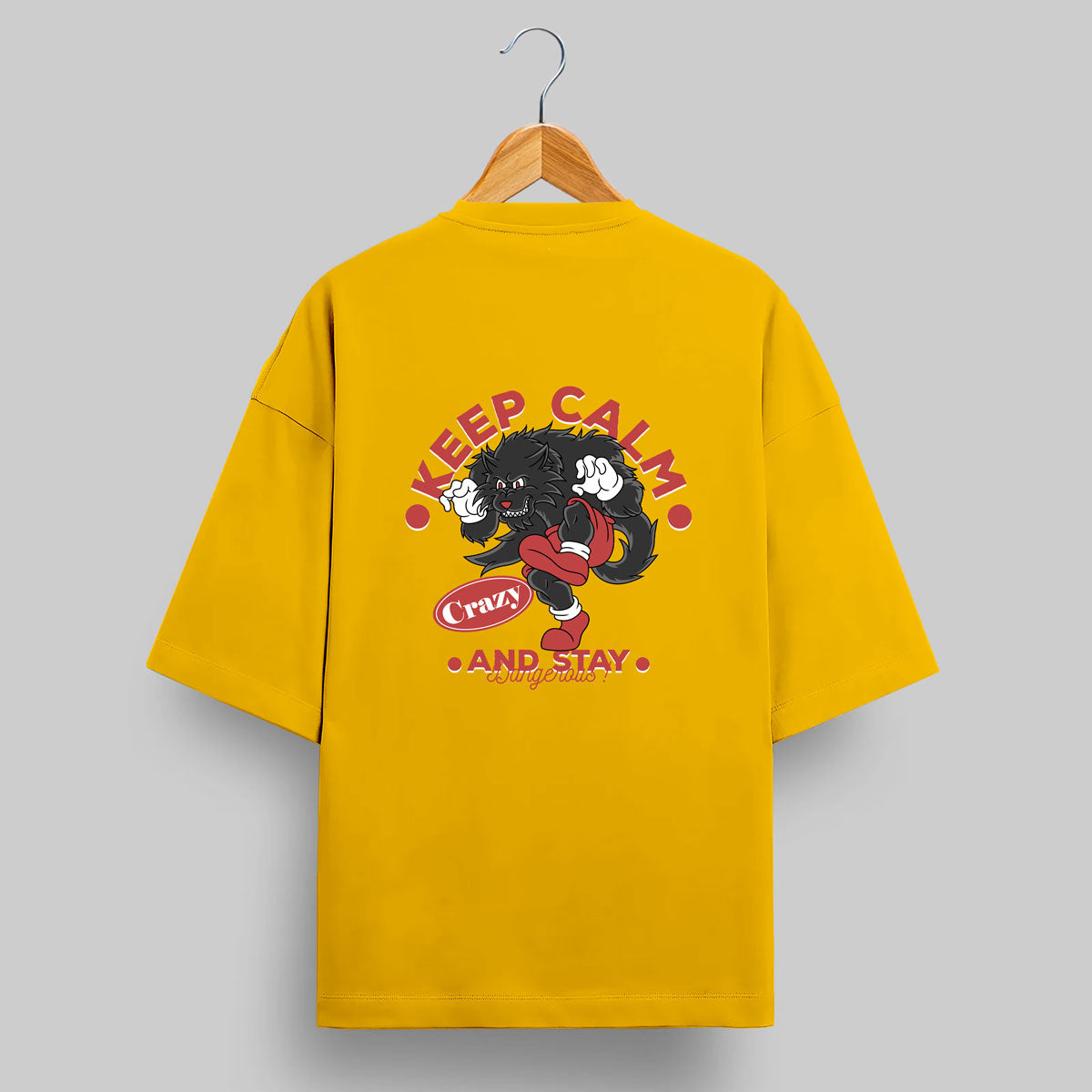 CRAZY WOLF Oversized T-shirt#106