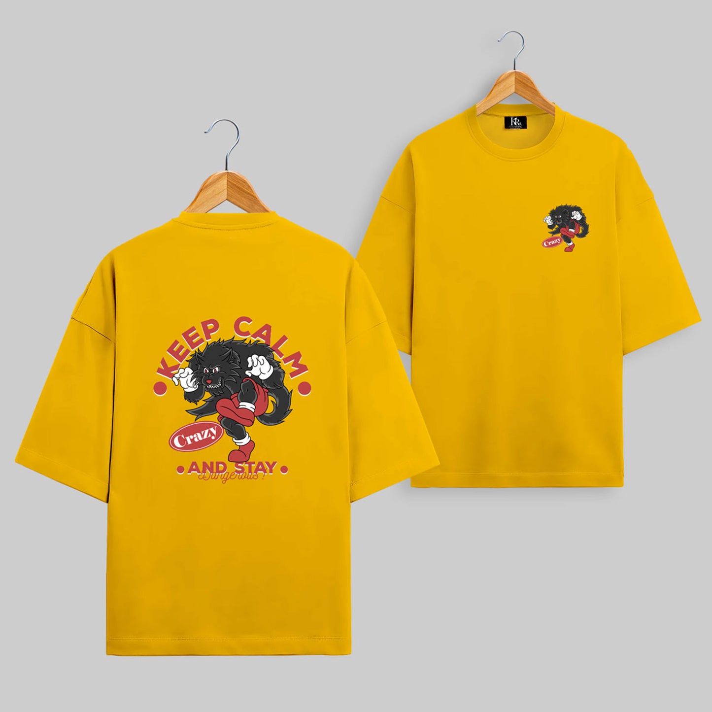 CRAZY WOLF Oversized T-shirt#106